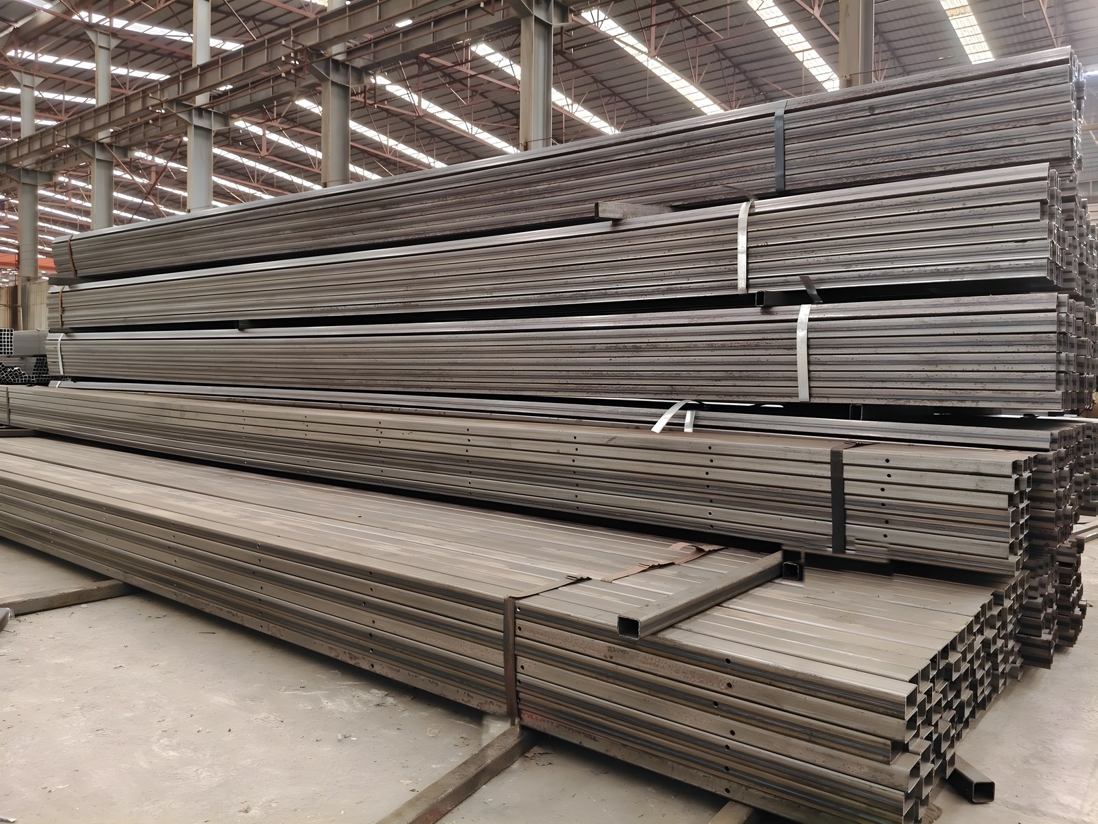 Black annealed RHS, cut ends
