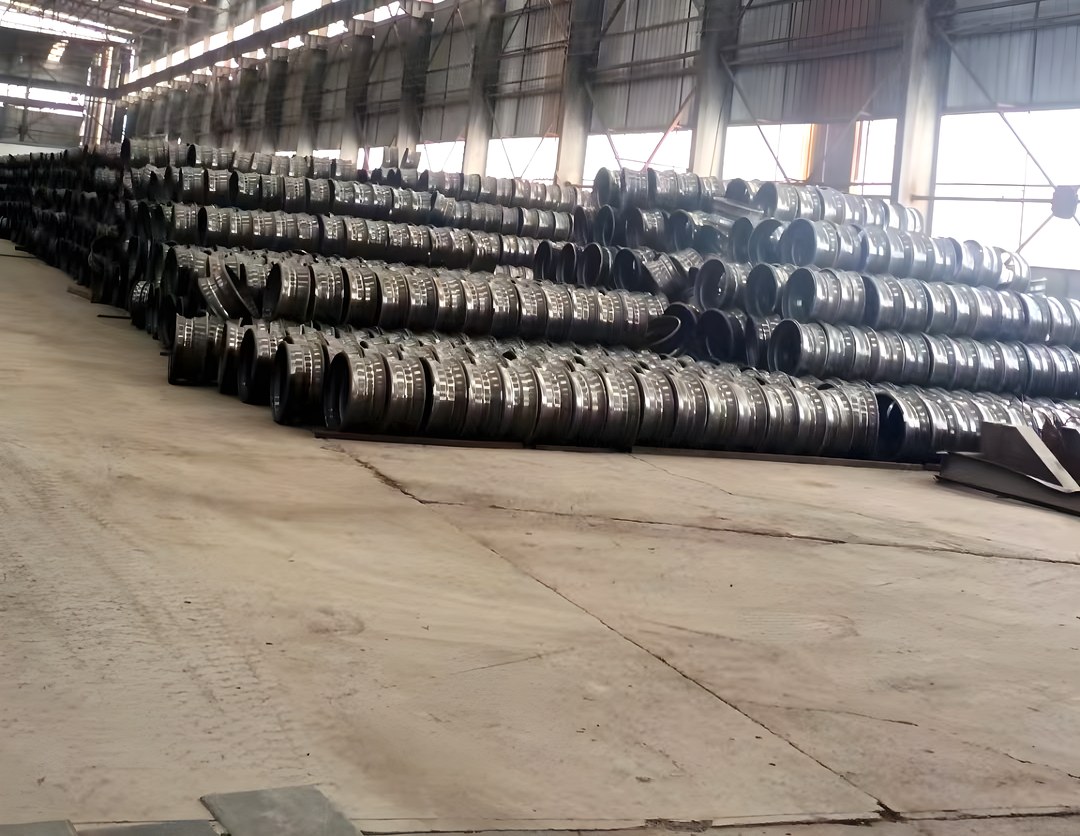 Rims stacked in the warehouse
